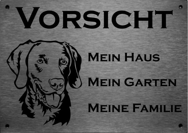 ld Weimaraner VORSICHT Mein Haus mein Garten meine Familie